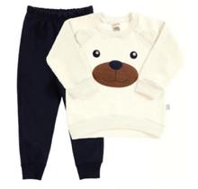 Conjunto Moletom Bebê Menina Ursinha Pulla Bulla Ref. 38525 Conjunto Moletom Bebê Menina Ursinha Pulla Bulla Ref. 38525