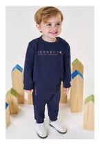 Conjunto Moletom Bebê Menino Azul Marinho Johnny Fox