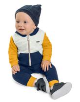 Conjunto Moletom Bebê Menino c/ Capuz Casaco/Calça Mundi