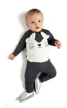 Conjunto Moletom Bebê Menino Calça e Blusa Pelo Coelhinho G Preto Conjunto Moletom Bebê Menino Calça e Blusa Pelo Coelhinho G Preto