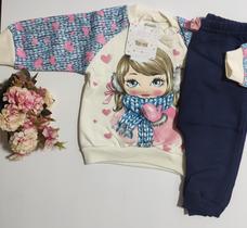 Conjunto moletom bebê moda inverno