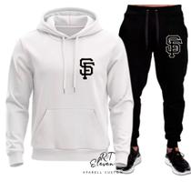 Conjunto Moletom Blusa de Frio Estampado Personalizado SF Unissex Linha Premium