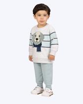 Conjunto Moletom Bordado Infantil Masculino Milon 2001529 Conjunto Moletom Bordado Infantil Masculino Milon 2001529