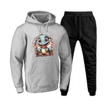 Conjunto Moletom Calça e Blusa Canguru Plus Size Masculina Academia Caminhada Inverno Estiloso