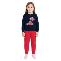 Conjunto Moletom Calça e Blusa Infantil Menina Com Punho Estampado Kyly Conjunto Moletom Calça e Blusa Infantil Menina Com Punho Estampado Kyly