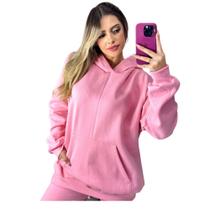 Conjunto moletom calça e capuz feminino e masculino unissex inverno