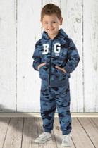 Conjunto Moletom Camuflado Infantil Menino com Jaqueta/Calça Jogger em Moletom Flanelado - By Gus