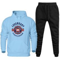 Conjunto Moletom Canguru Estampado California Com Calça Cordao Ajustavel Flanelado Maximo Conforto