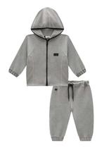 Conjunto Moletom Cinza com Capuz Johnny Fox