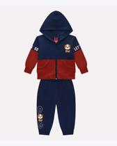 Conjunto Moletom com Capuz Cachorrinho e Calça Moletom Infantil Masculino Kyly 1001586 Conjunto Moletom com Capuz Cachorrinho e Calça Moletom Infantil Masculino Kyly 1001586