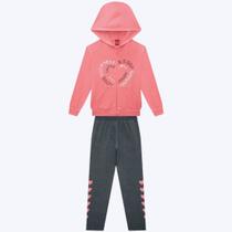 Conjunto Moletom com Capuz e Calça Legging Infantil Menina Kyly 1000796