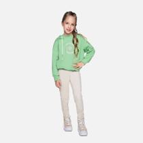Conjunto Moletom Com Capuz E Calça Legging Molecotton Infantil Menina Have Fun 29379 Verde