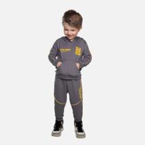 Conjunto Moletom com Capuz e Calça Moletom Cinza Infantil Menino Have Fun 29483 Conjunto Moletom com Capuz e Calça Moletom Cinza Infantil Menino Have Fun 29483