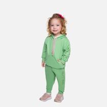 Conjunto Moletom Com Capuz Infantil Menina Have Fun 29403 Verde