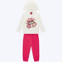Conjunto Moletom com Capuz Infantil Menina Kyly 1000757