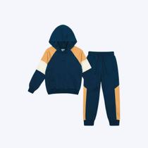 Conjunto Moletom Com Capuz Infantil Menino Divertto 17850 Azul Marinho