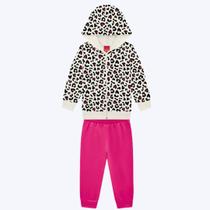 Conjunto Moletom com Capuz Oncinha Infantil Menina Kyly 1000763 Conjunto Moletom com Capuz Oncinha Infantil Menina Kyly 1000763