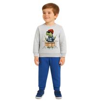 Conjunto Moletom Com Punhos Infantil Menino Estampado Kyly