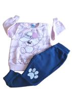 Conjunto Moletom Cor Rosa Bebê