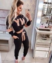 Conjunto Moletom Detalhe Em Pelinho Blusa E Calça Laço Ny Conjunto Moletom Detalhe Em Pelinho Blusa E Calça Laço Ny