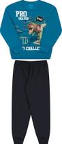 Conjunto Moletom Dino Cor Azul Mikonos