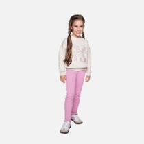 Conjunto Moletom E Calça Legging Ribana Infantil Menina Have Fun 29380 Bege