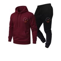 Conjunto Moletom Equillybrio Circulo Canguru Calça Básico Casual conforto