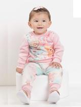 Conjunto Moletom Estampado Bebê Menina Inverno Lessa B8983