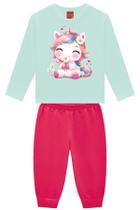 Conjunto Moletom Fechado Infantil Unicornio Kyly Conjunto Moletom Fechado Infantil Unicornio Kyly