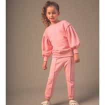Conjunto Moletom Felpado Rosa Bebe - Bugbee