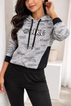 Conjunto Moletom Feminino Blogueirinha Calça Cirrê Inverno TWO COLORS Conjunto Moletom Feminino Blogueirinha Calça Cirrê Inverno TWO COLORS