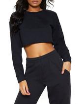 Conjunto Moletom Feminino Cropped com Capuz Estilo, Conforto tumbler com calça regulavel