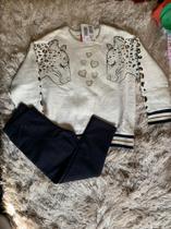 Conjunto Moletom Feminino G Infantil Beje
