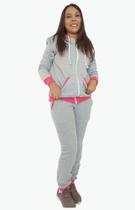 Conjunto moletom feminino Jaqueta e calça Akyta