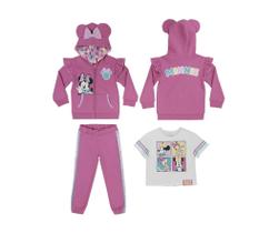 Conjunto Moletom Flanelado Disney Original Minnie Mouse -