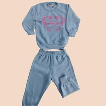 Conjunto Moletom Flanelado Feminino Menina 80% Algodão