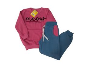 Conjunto Moletom Flanelado Infantil Feminino Conjunto Moletom Flanelado Infantil Feminino