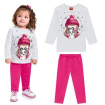 Conjunto Moletom Flanelado Infantil Feminino KYLY Conjunto Moletom Flanelado Infantil Feminino KYLY