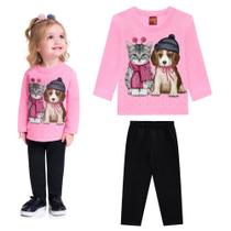 Conjunto Moletom Flanelado Infantil Feminino KYLY
