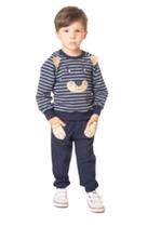 Conjunto moletom flanelado infantil - inverno