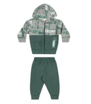Conjunto Moletom Flanelado Infantil Menino Aberto com Zíper com Capuz - Elian Conjunto Moletom Flanelado Infantil Menino Aberto com Zíper com Capuz - Elian