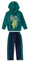 Conjunto Moletom Flanelado Infantil Menino PJ Masks Lagartixo Verde e Azul Marinho - Malwee