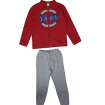 Conjunto Moletom Flanelado Malwee Kids Skate Menino