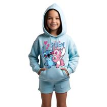 Conjunto Moletom I Love Stitch Casal INFANTIL