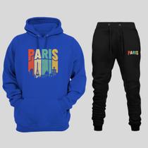 Conjunto Moletom Infantil Abrigo De Frio Estampado Paris Meninos Conjunto Moletom Infantil Abrigo De Frio Estampado Paris Meninos