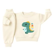 Conjunto Moletom Infantil Bebê Menino Peluciado Roupa Inverno Flanelado Abrigo Dinossauro Premium