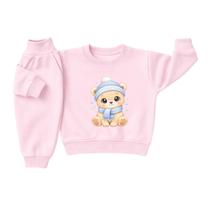 Conjunto Moletom Infantil Bebê Menino Peluciado Roupa Inverno Flanelado Abrigo Leão Algodão Premium Conjunto Moletom Infantil Bebê Menino Peluciado Roupa Inverno Flanelado Abrigo Leão Algodão Premium