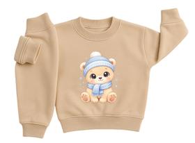 Conjunto Moletom Infantil Bebê Menino Peluciado Roupa Inverno Flanelado Abrigo Leão Algodão Premium