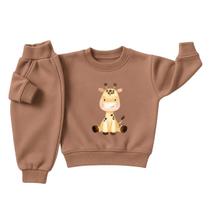 Conjunto Moletom Infantil Bebê Roupa Frio Peluciado Confortável Grosso Abrigo Flanelado Kit Inverno Conjunto Moletom Infantil Bebê Roupa Frio Peluciado Confortável Grosso Abrigo Flanelado Kit Inverno