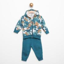 Conjunto Moletom Infantil Brandili Estampado Dino Rawr Menino